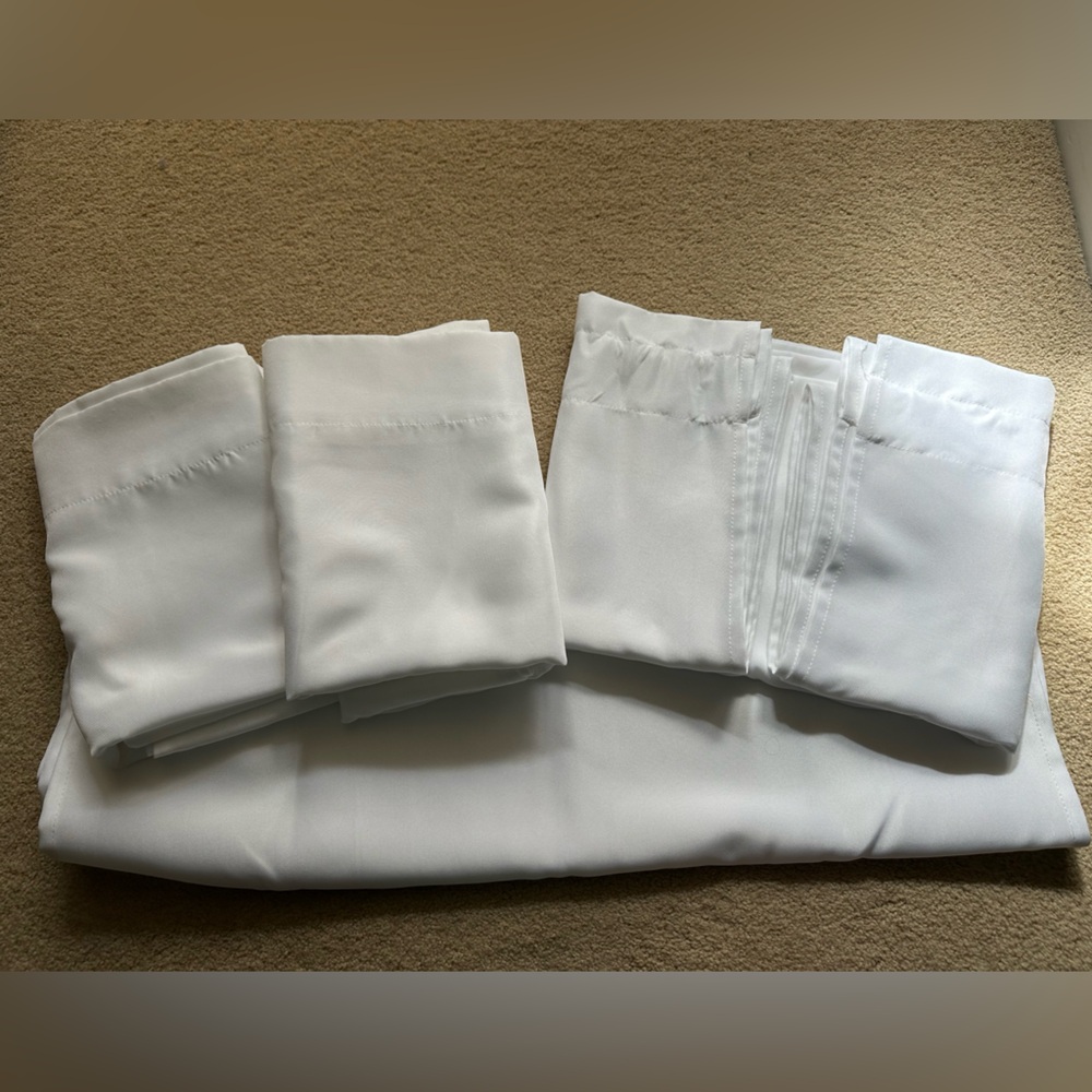 Mainstays Arctic White Four Sailcloth Panels (2 Pairs) 28”W x 84”L